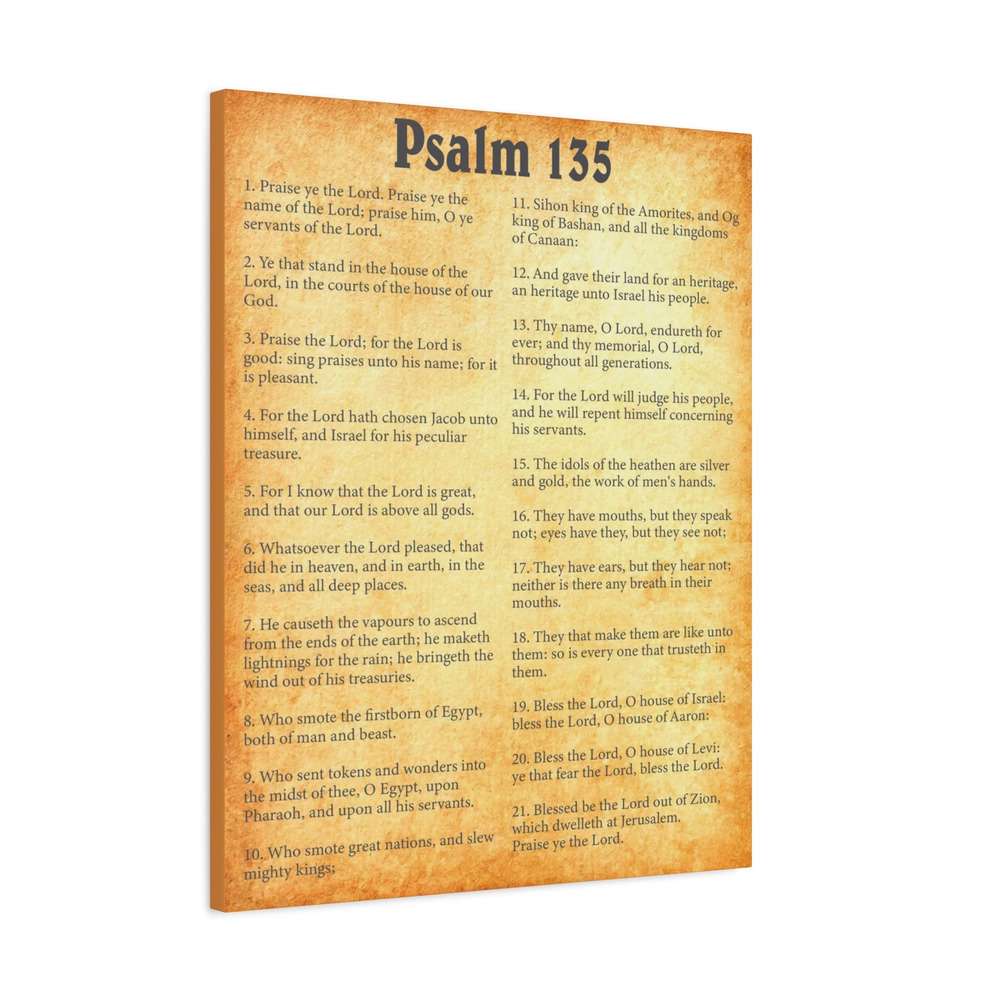 Scripture Walls Psalm 135 Gold Bible Chapter Canvas Christian Wall Art